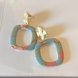 Clay earrings, hand made